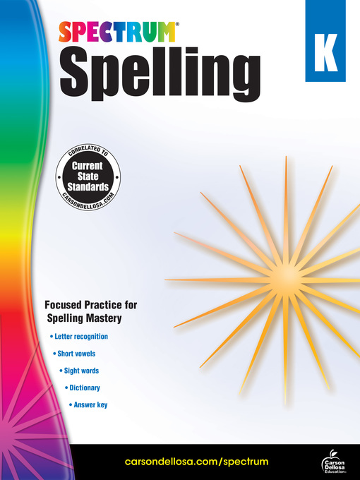 Cover image for Spectrum Spelling, Grade K
